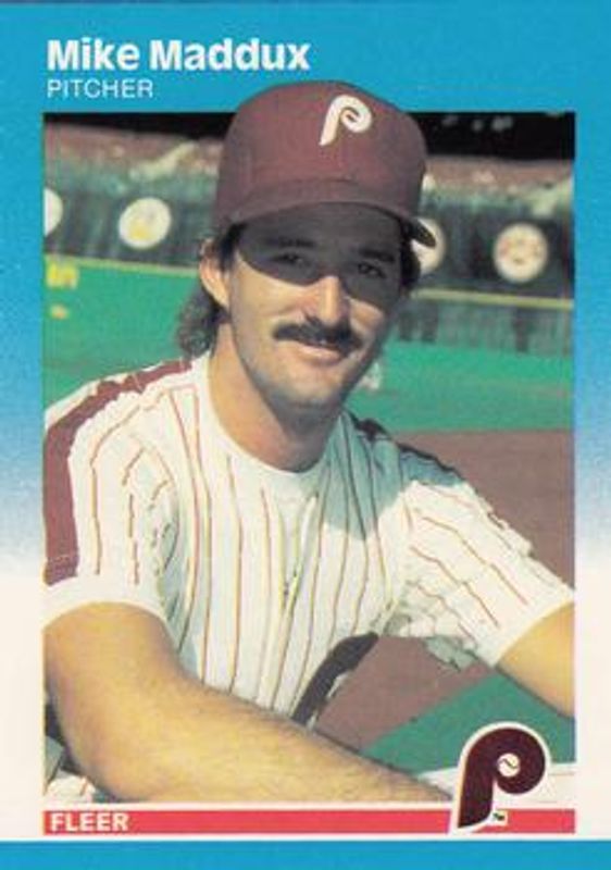 Mike Maddux 1987 Fleer #179 Glossy Rookie RAW