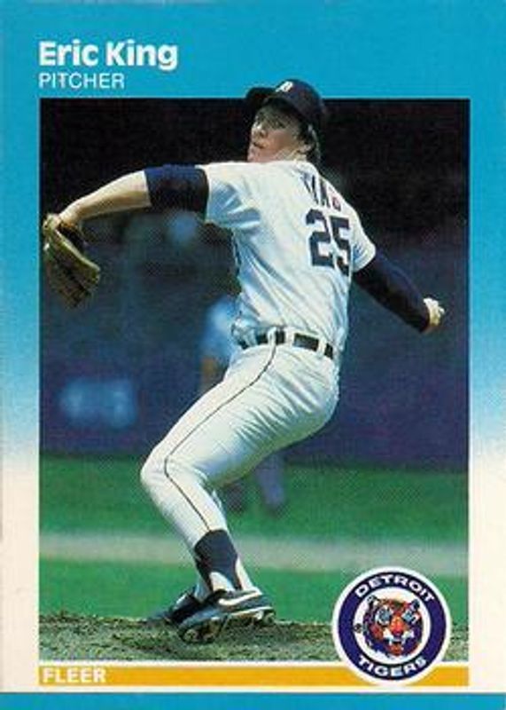 Eric King 1987 Fleer #155 Glossy Rookie RAW