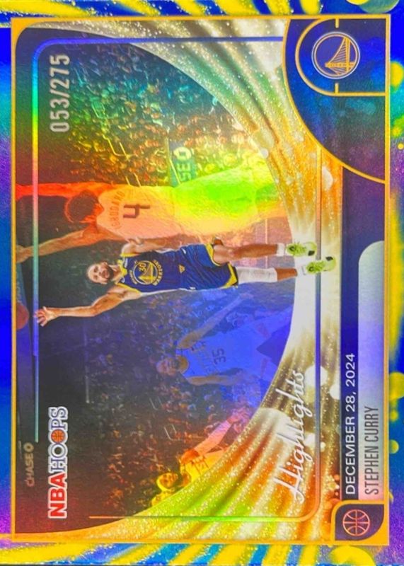 Stephen Curry 2025 Topps Hoops #275 All-Star - Rainbow Blue