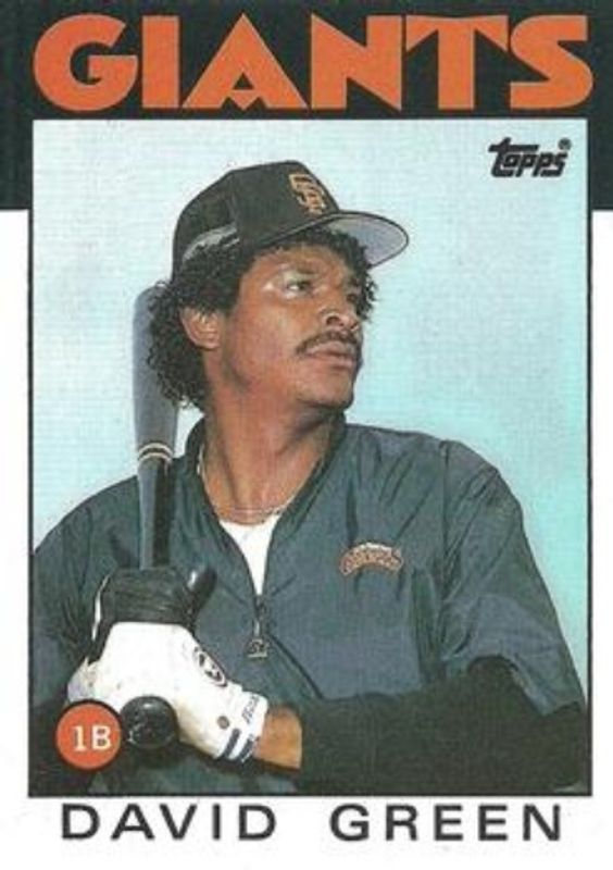 David Green 1986 Topps #727 Base RAW