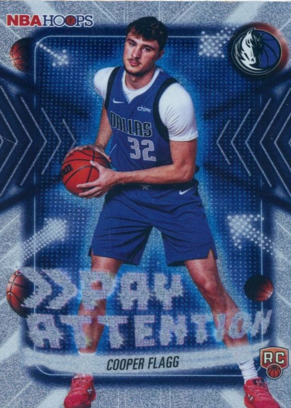 Cooper Flagg 2025 Topps Hoops #PA-16 Pay Attention - Pixel Burst