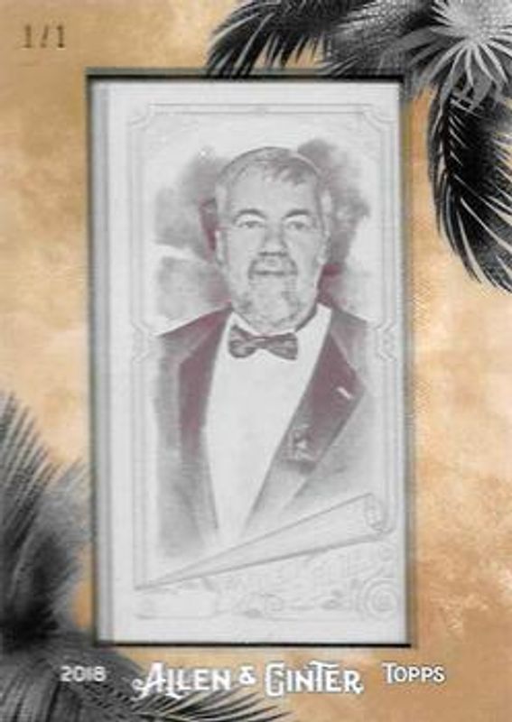 2018 Topps Allen & Ginter #157 Framed Mini Magenta Printing Plate /1