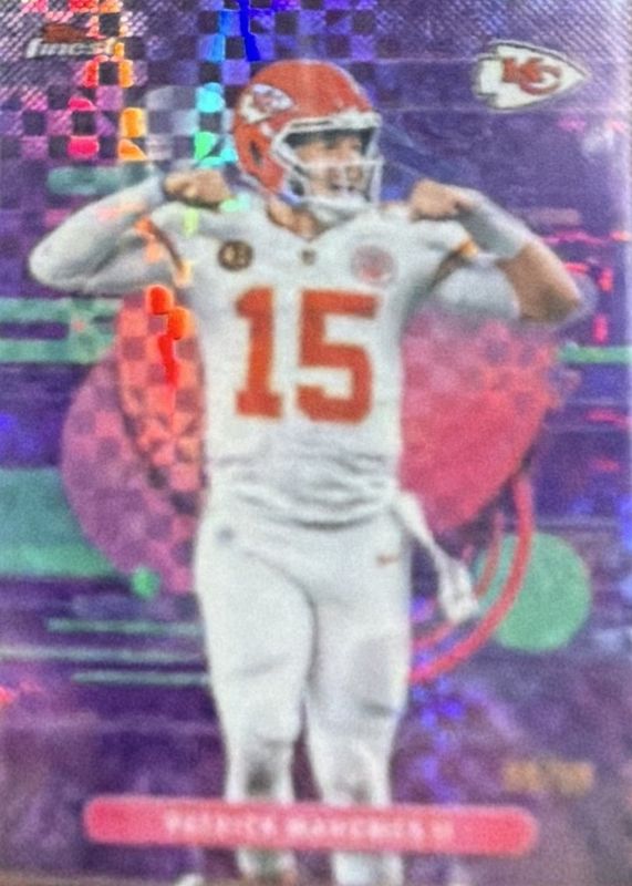 Patrick Mahomes II 2025 Topps Finest #136 Uncommon - Purple X
