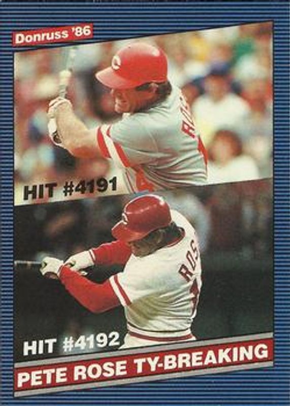 Pete Rose 1986 Donruss #644 Base (Record Breaker) RAW