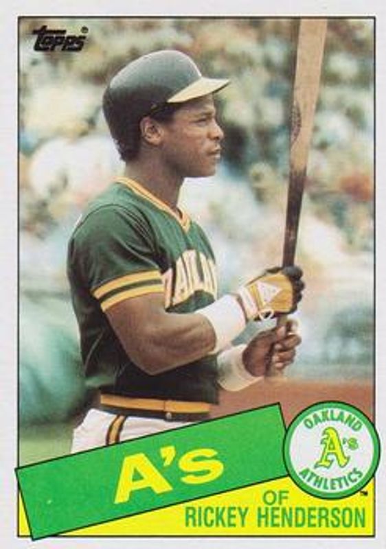 Rickey Henderson 1985 Topps #115 Base RAW