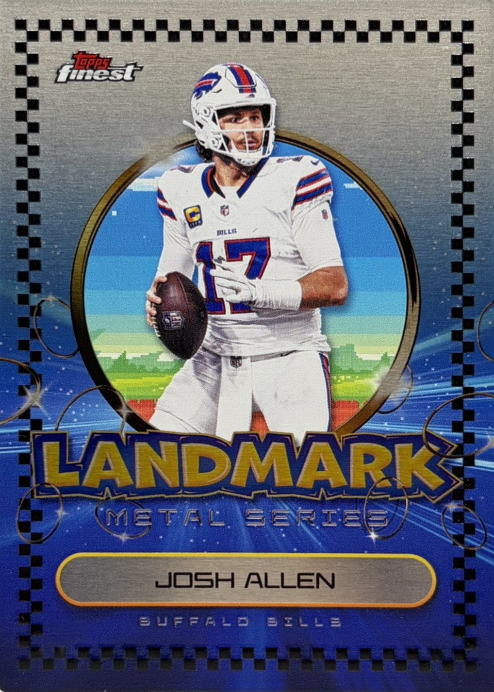 Josh Allen 2025 Topps Finest #LMS-9 Landmark Metal Series /(SSP) Price ...