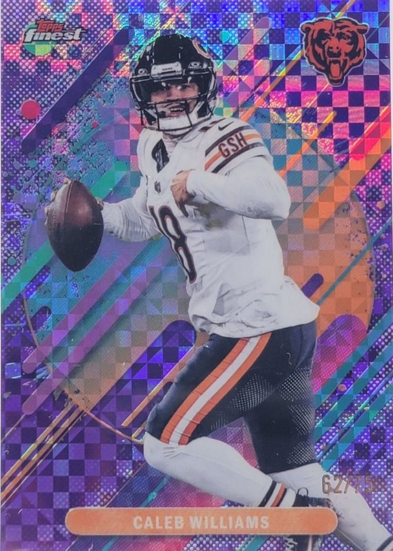 Caleb Williams 2025 Topps Finest #228 Rare - Purple X-Fractor /75