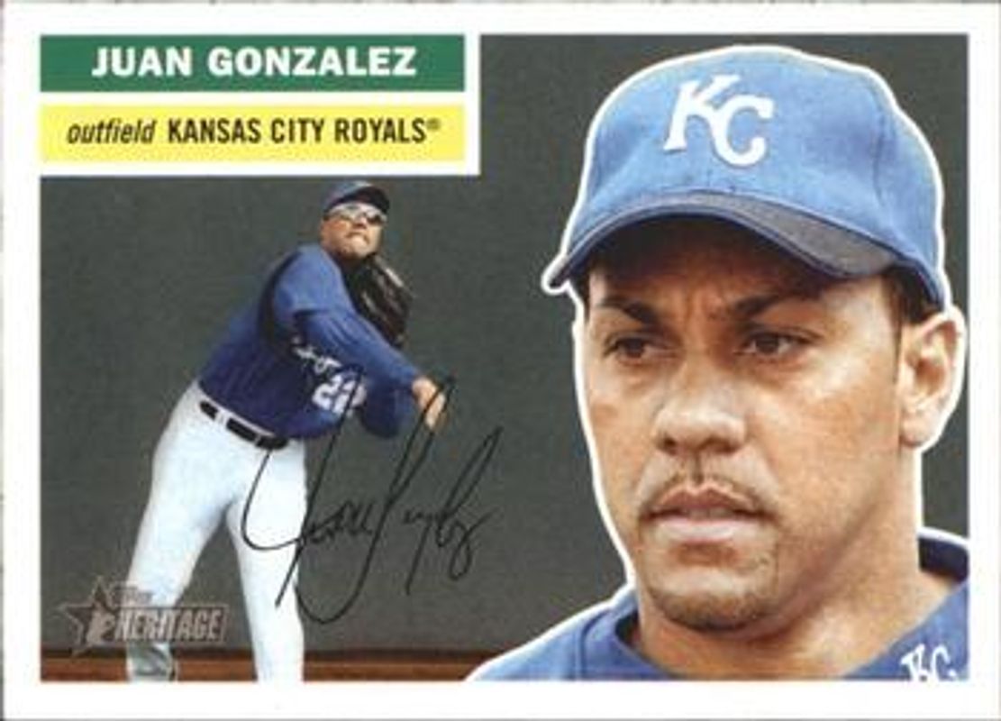 Juan Gonzalez 2005 Topps Heritage #467 Base RAW