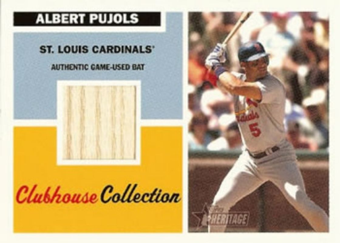 Albert Pujols 2005 Topps Heritage #CCR-AP Clubhouse Collection Relics RAW
