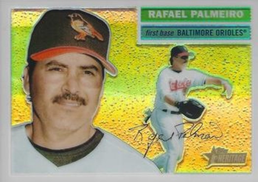 Rafael Palmeiro 2005 Topps Heritage Chrome Refractor Rookie Card