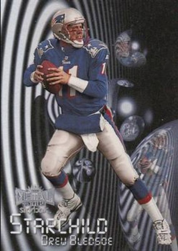 Drew Bledsoe 1999 Metal Universe #18-SC Starchild RAW