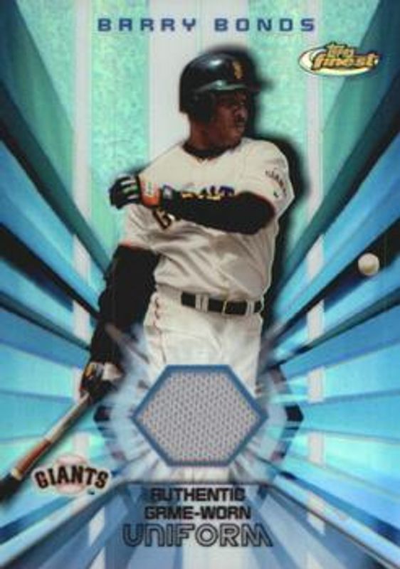 Barry Bonds 2002 Topps Finest #FRJ-BB Jersey Relics RAW
