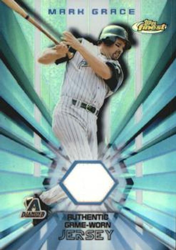Mark Grace 2002 Topps Finest #FRJ-MG Jersey Relics RAW