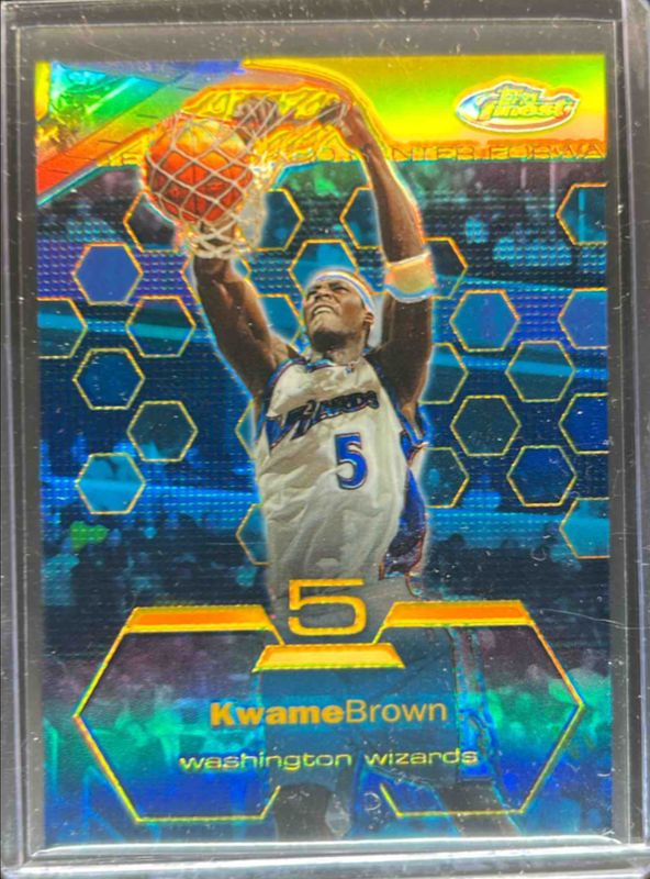 Kwame Brown 2002 Topps Finest #21 Gold Refractor /25 RAW