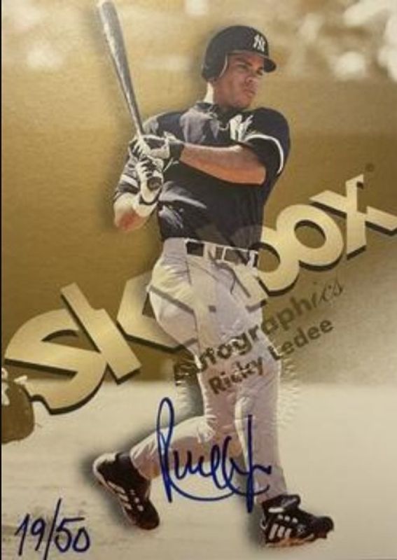 1999 Skybox Premium Autographics Blue Ink /50