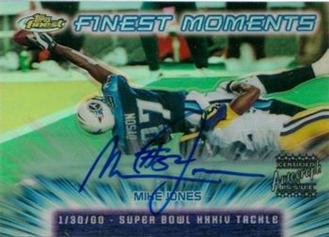 Mike Jones 2000 Topps Finest #FM19 Finest Moments - Refractor Autograph RAW
