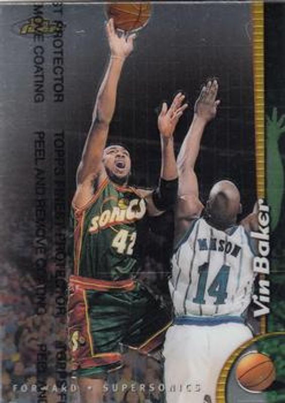 Vin Baker 1998 Topps Finest #140 Base RAW