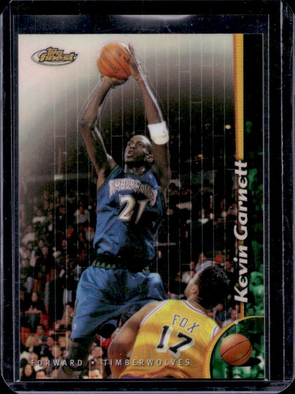 Kevin Garnett 1998 Topps Finest #14 Refractor RAW