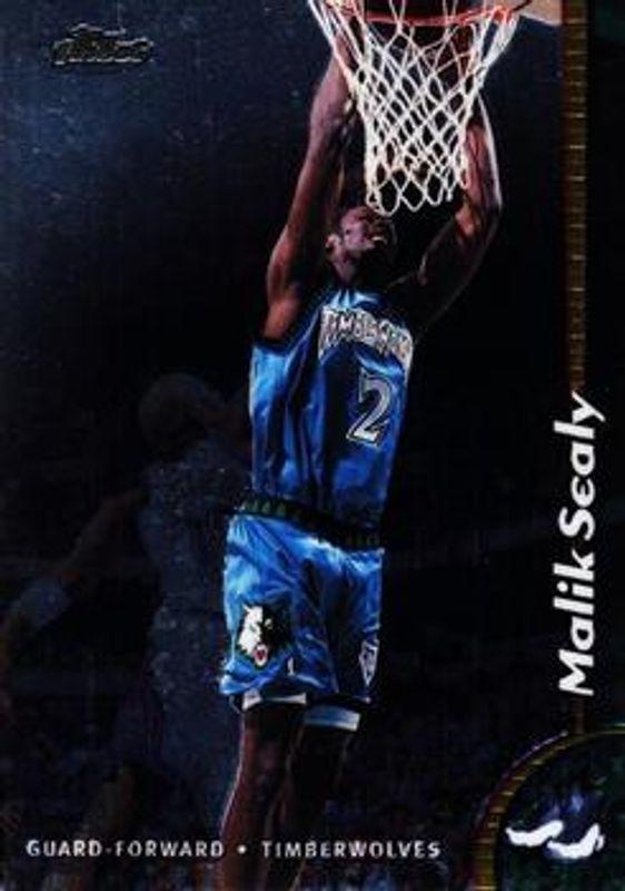 Malik Sealy 1998 Topps Finest #157 Base - No Coating RAW