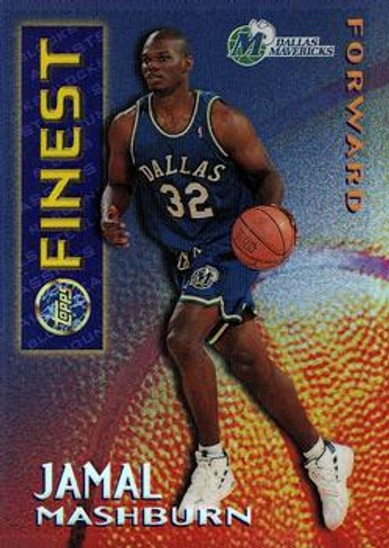 Jamal Mashburn 1995 Topps Finest #M19 Mystery - Borderless Gold Refractor RAW
