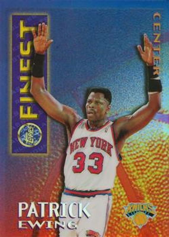 Patrick Ewing 1995 Topps Finest #M16 Mystery - Borderless Gold Refractor RAW
