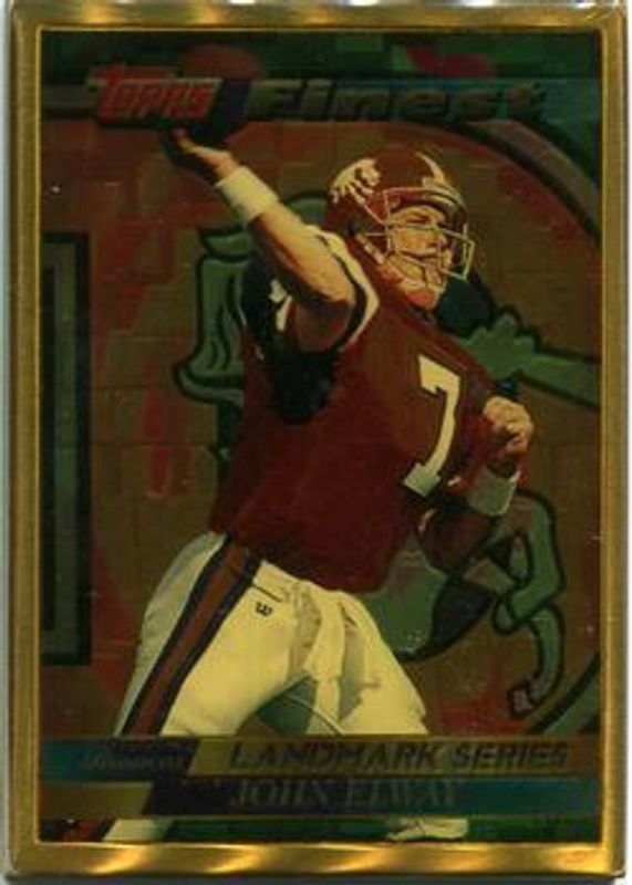 John Elway 1995 Topps Finest #9 Landmark Series RAW