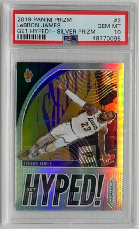 LeBron James 2019 Prizm #2 Get Hyped! - Silver Price Guide
