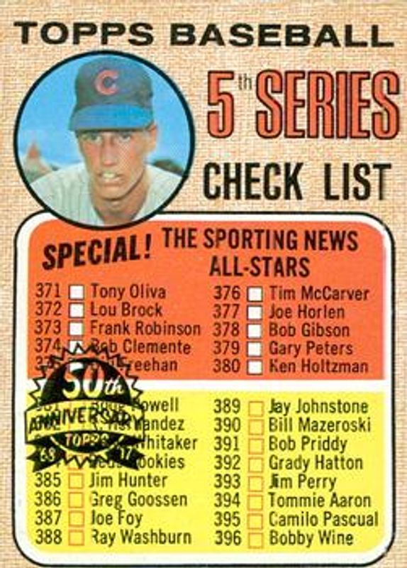 2017 Topps Heritage #356 50th Anniversary Buybacks