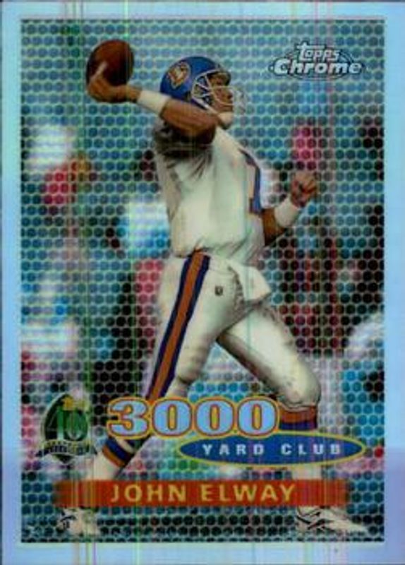 John Elway 1996 Topps Chrome #133 Refractor RAW
