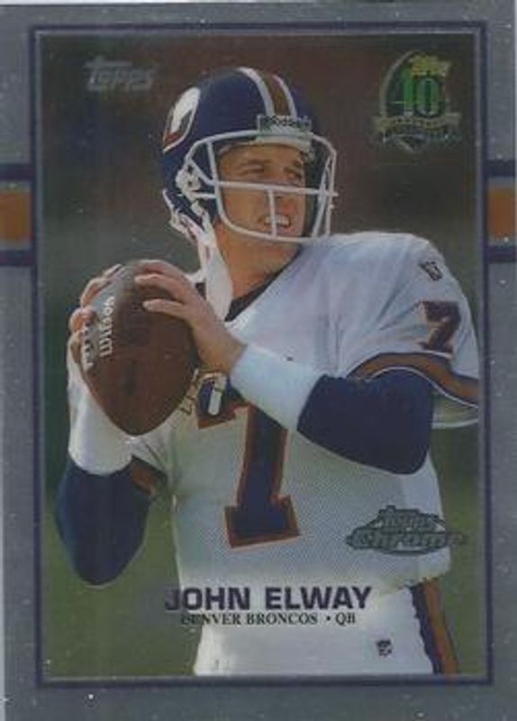 John Elway 1996 Topps Chrome #34 40th Anniversary Retros RAW