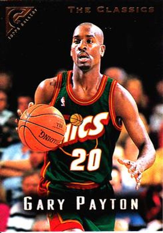 Gary Payton 1995 Topps Gallery #64 Base RAW