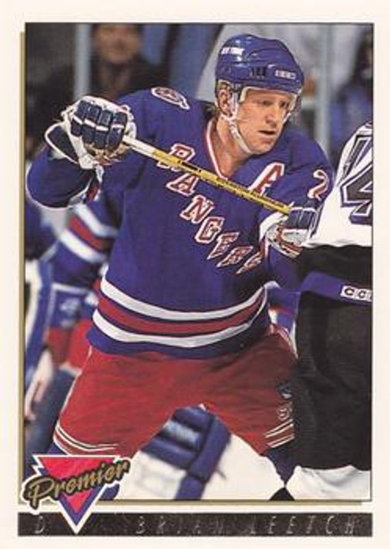 Brian Leetch 1993 Topps Premier #25 Gold RAW