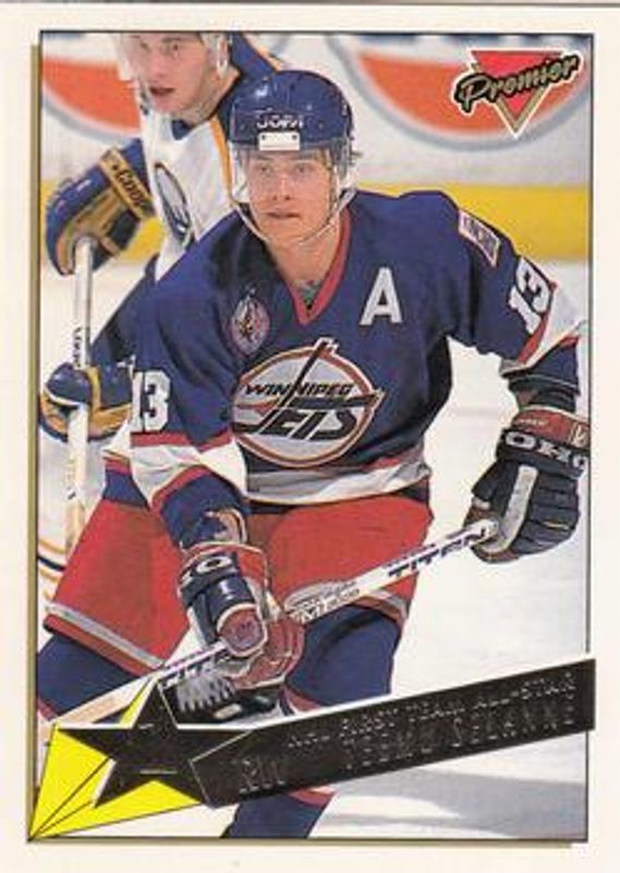 Teemu Selanne 1993 Topps Premier #92 Gold RAW