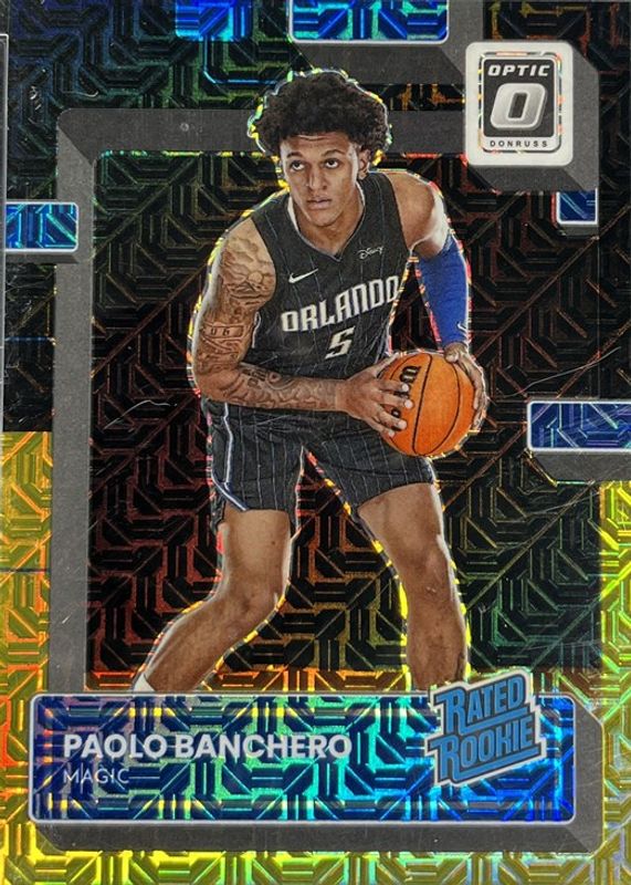 Paolo Banchero 2022 Optic #221 Choice Black Gold /8 Rookie RAW