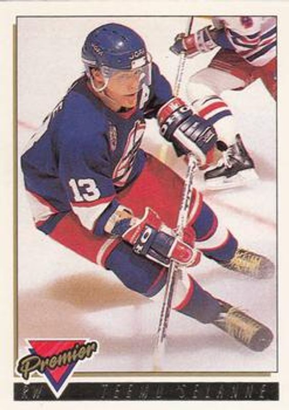 Teemu Selanne 1993 Topps Premier #483 Gold RAW