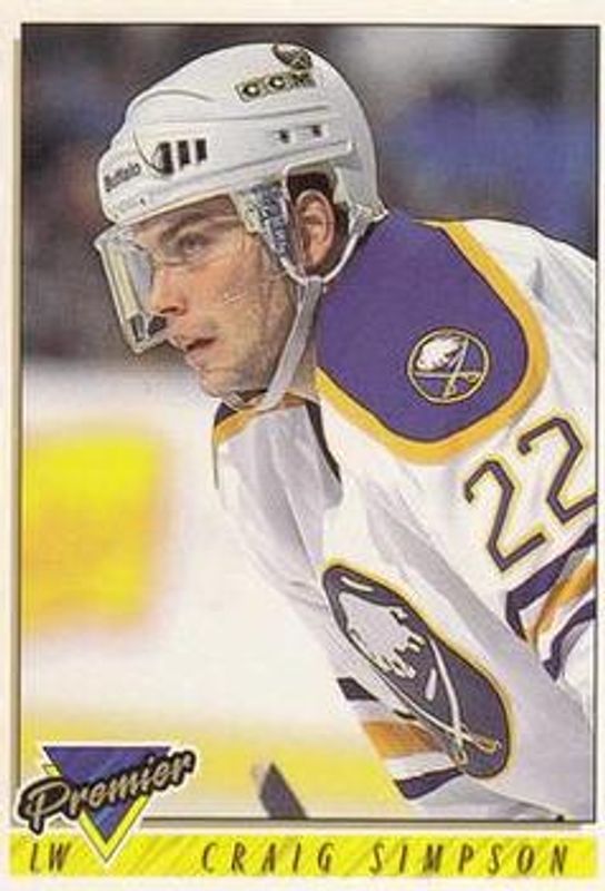 Craig Simpson 1993 Topps Premier #333 Base RAW