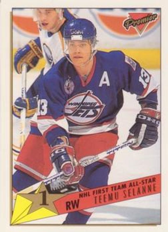 Teemu Selanne 1993 Topps Premier #92 Base RAW