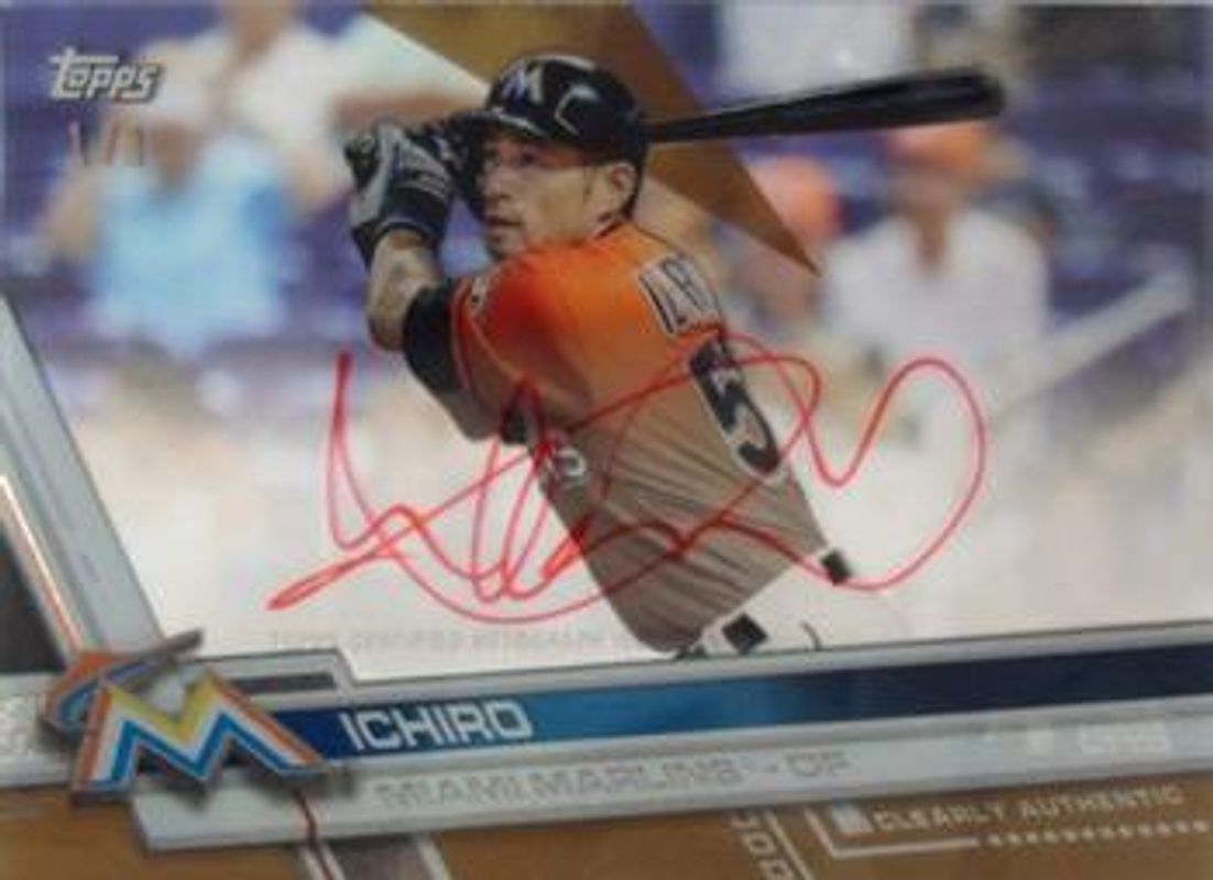 Ichiro Suzuki 2017 Clearly Authentic #CAAU-I Gold /1 RAW