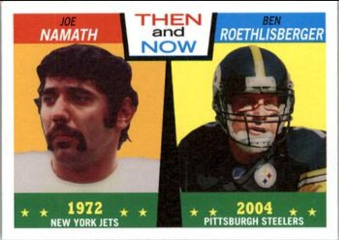 Ben Roethlisberger 2005 Topps Heritage #TN4 Then and Now RAW