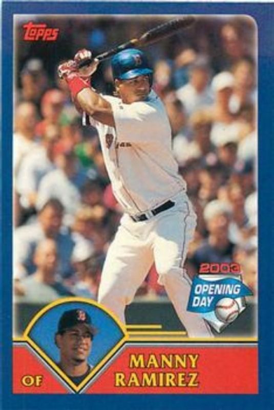 Manny Ramirez 2003 Topps Opening Day Mini Stickers RAW