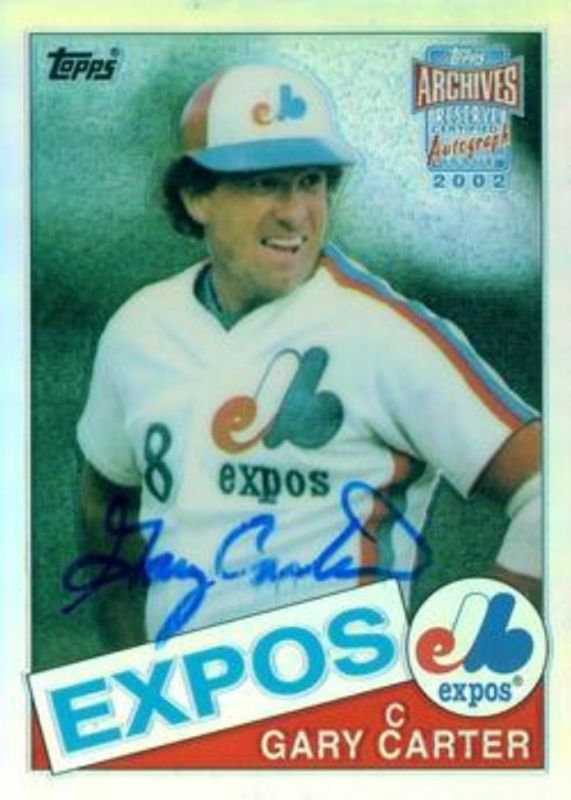 Gary Carter 2002 Topps Archives Reserve #TRA-GC Autographs RAW