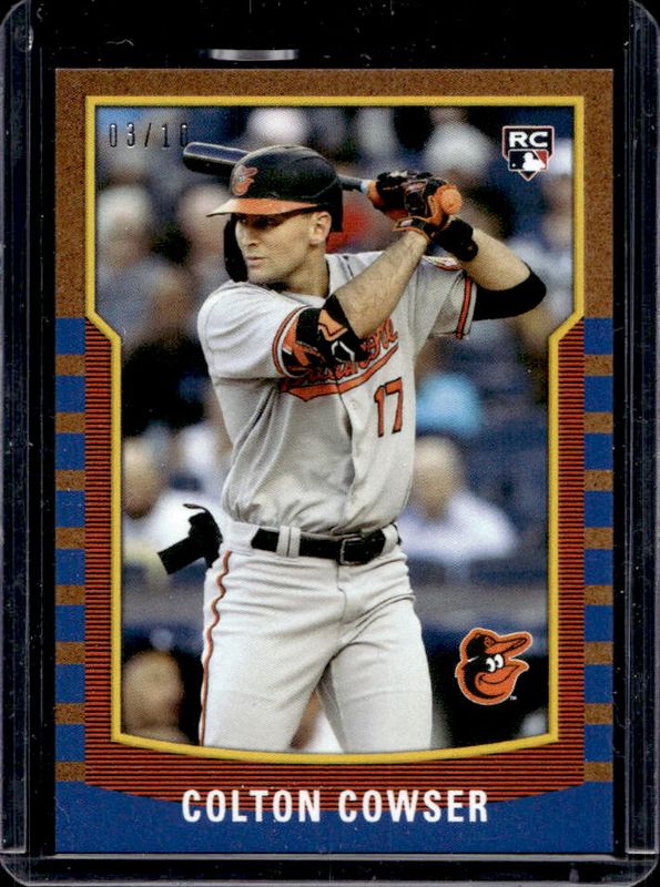 Colton Cowser 2024 Topps Throwback Thursday #31 Bronze /10 Rookie RAW