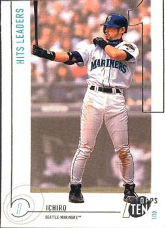 Ichiro Suzuki 2002 Topps Ten #1 Base RAW