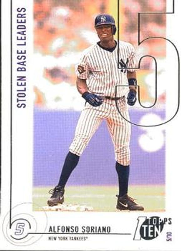 Alfonso Soriano 2002 Topps Ten #76 Base RAW