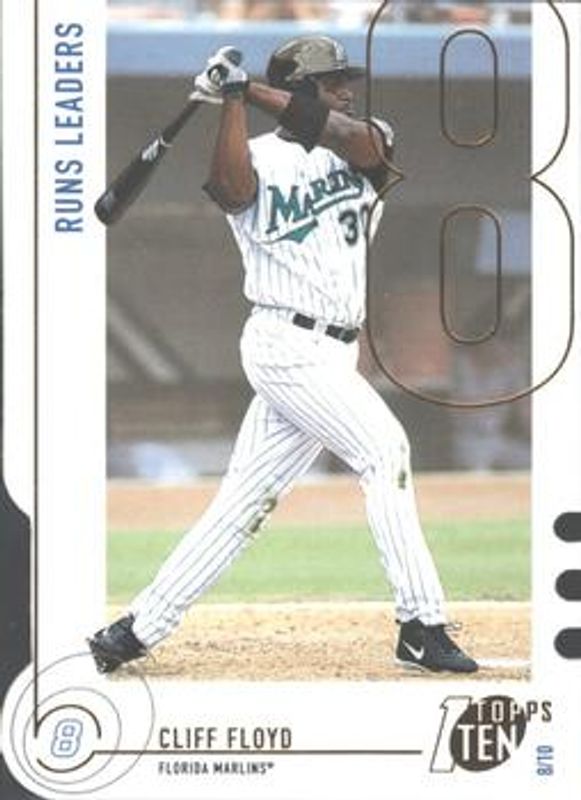 Cliff Floyd 2002 Topps Ten #89 Die-Cut RAW
