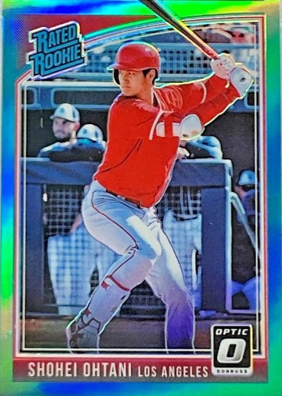 Shohei Ohtani 2018 Optic #56 Rated Rookie - Aqua /299 (Batting 