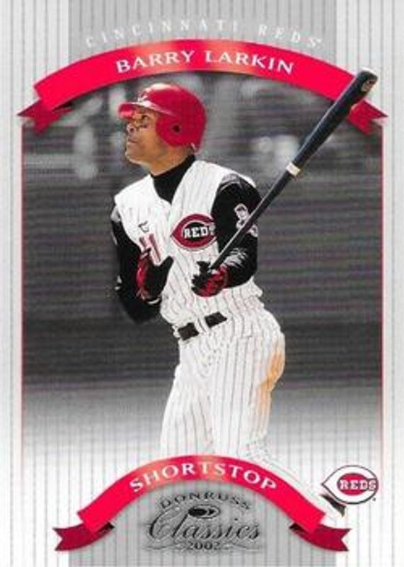 Barry Larkin 2002 Donruss Classics #43 Samples - Silver RAW