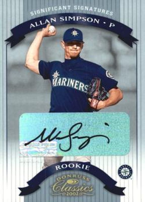 2002 Donruss Classics #149 Significant Signatures /100
