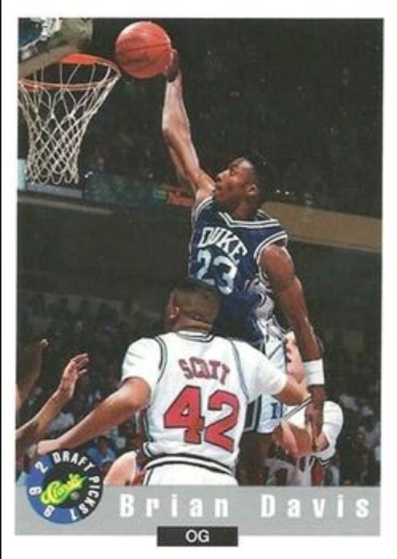 Brian Davis 1992 Classic Draft Picks #27 Base RAW