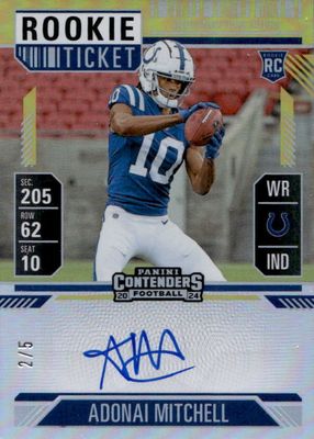 2024 Contenders #108 Rookie Ticket Auto - Goal Line Ticket /5